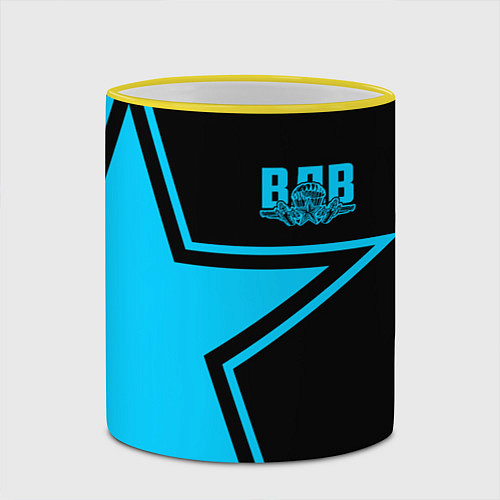 Кружка цветная ВДВ / 3D-Желтый кант – фото 2