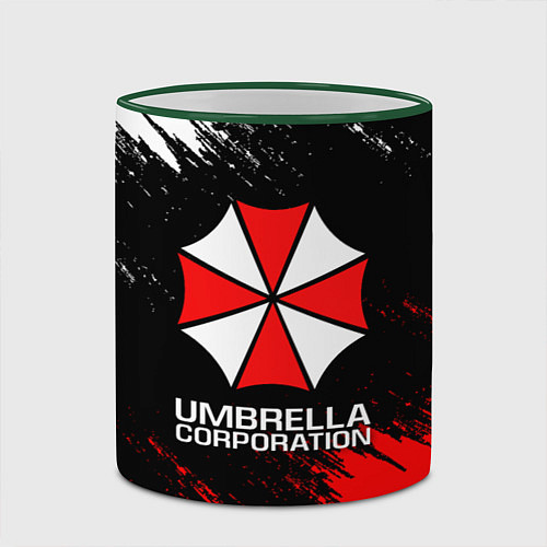 Кружка цветная UMBRELLA CORP / 3D-Зеленый кант – фото 2