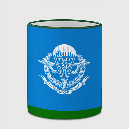 Кружка цветная ВДВ СССР / 3D-Зеленый кант – фото 2