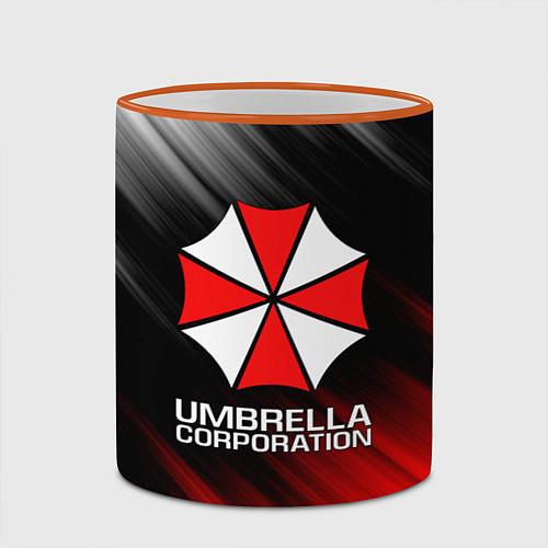 Кружка цветная UMBRELLA CORP / 3D-Оранжевый кант – фото 2