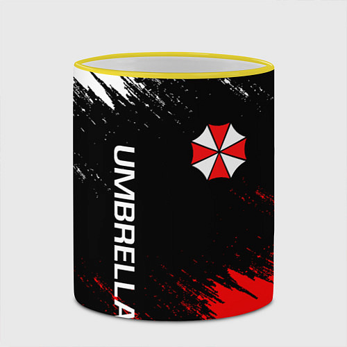 Кружка цветная UMBRELLA CORP / 3D-Желтый кант – фото 2
