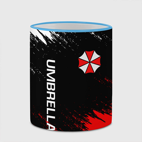 Кружка цветная UMBRELLA CORP / 3D-Небесно-голубой кант – фото 2