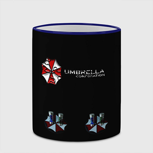 Кружка цветная Umbrella Corporation / 3D-Синий кант – фото 2