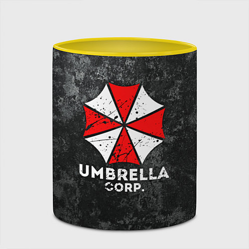 Кружка цветная UMBRELLA CORP / 3D-Белый + желтый – фото 2