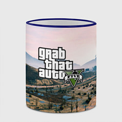 Кружка 3D Grand Theft Auto 5, цвет: 3D-синий кант — фото 2