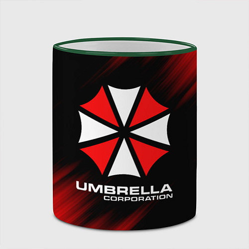 Кружка цветная Umbrella Corporation / 3D-Зеленый кант – фото 2