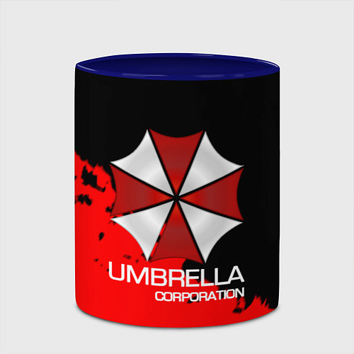 Кружка цветная UMBRELLA CORP / 3D-Белый + синий – фото 2