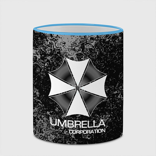 Кружка цветная UMBRELLA CORP / 3D-Небесно-голубой кант – фото 2