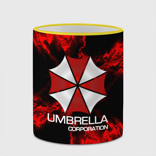 Кружка цветная UMBRELLA CORP / 3D-Желтый кант – фото 2