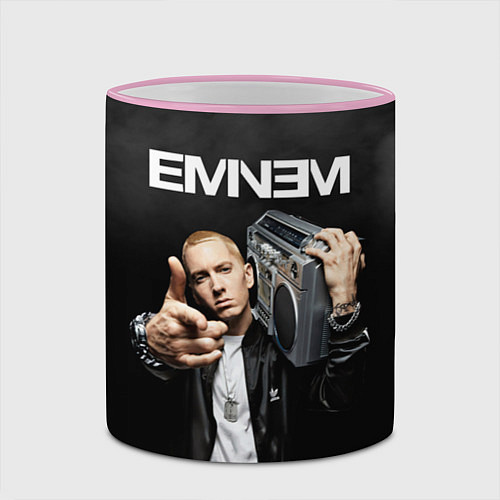 Кружка цветная EMINEM / 3D-Розовый кант – фото 2