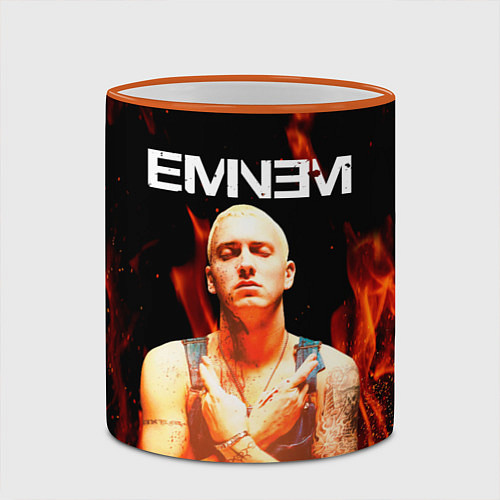 Кружка цветная EMINEM / 3D-Оранжевый кант – фото 2