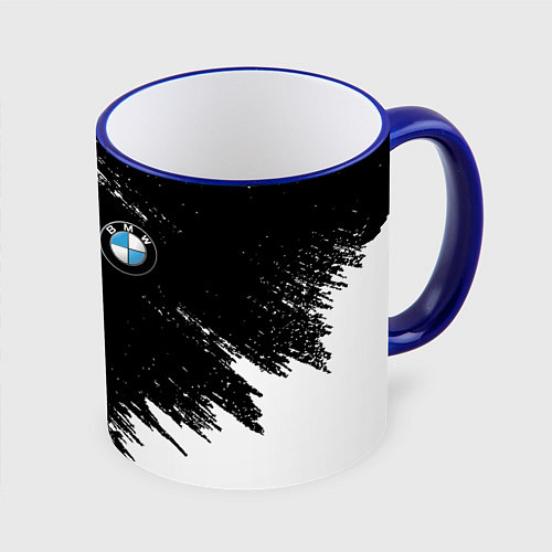 Кружка цветная BMW / 3D-Синий кант – фото 1