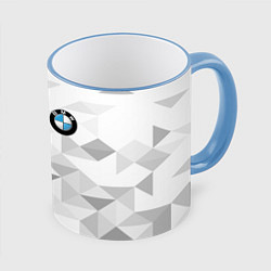 Кружка 3D BMW, цвет: 3D-небесно-голубой кант