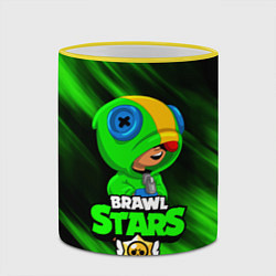 Кружка 3D BRAWL STARS LEON, цвет: 3D-желтый кант — фото 2