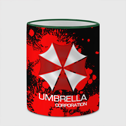 Кружка цветная UMBRELLA CORP / 3D-Зеленый кант – фото 2