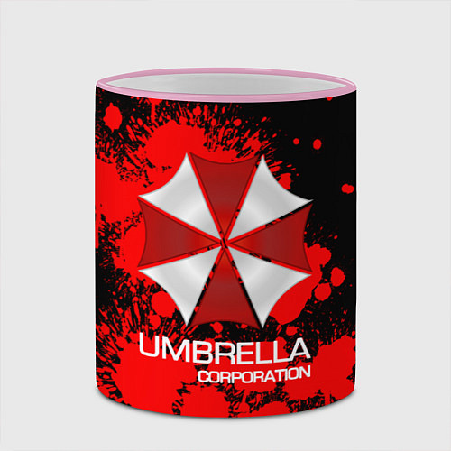 Кружка цветная UMBRELLA CORP / 3D-Розовый кант – фото 2