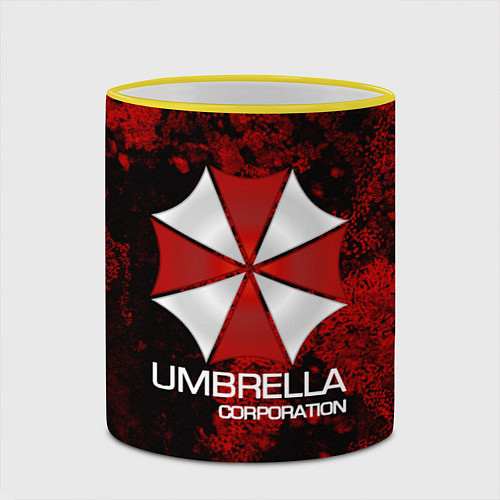 Кружка цветная UMBRELLA CORP / 3D-Желтый кант – фото 2