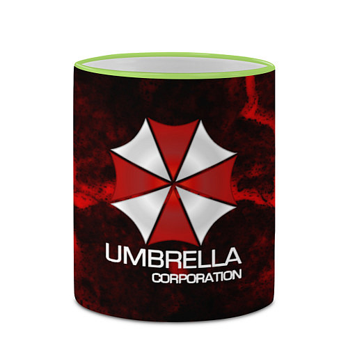 Кружка цветная UMBRELLA CORP / 3D-Светло-зеленый кант – фото 2