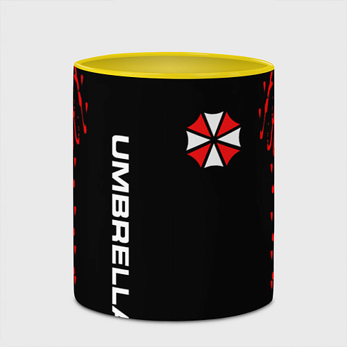 Кружка цветная UMBRELLA CORPORATION / 3D-Белый + желтый – фото 2