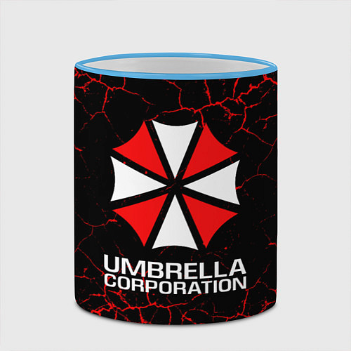 Кружка цветная UMBRELLA CORPORATION / 3D-Небесно-голубой кант – фото 2