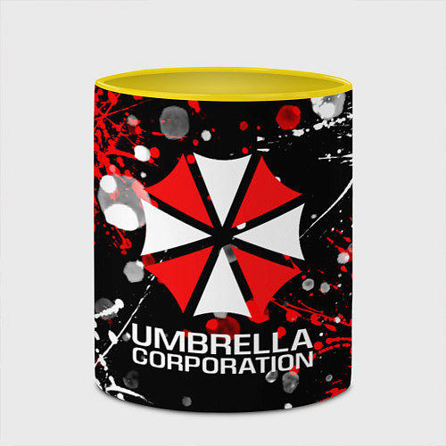 Кружка цветная UMBRELLA CORPORATION / 3D-Белый + желтый – фото 2