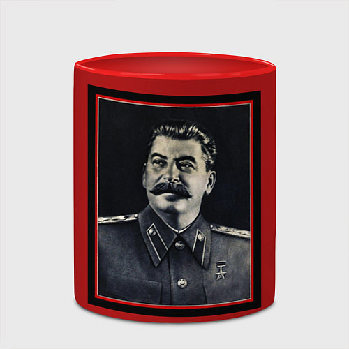 Кружка цветная Сталин / 3D-Белый + красный – фото 2