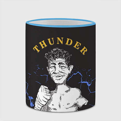 Кружка цветная Thunder / 3D-Небесно-голубой кант – фото 2