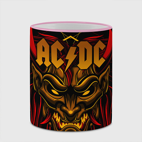 Кружка цветная ACDC / 3D-Розовый кант – фото 2