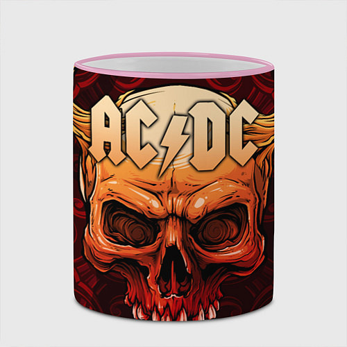 Кружка цветная ACDC / 3D-Розовый кант – фото 2