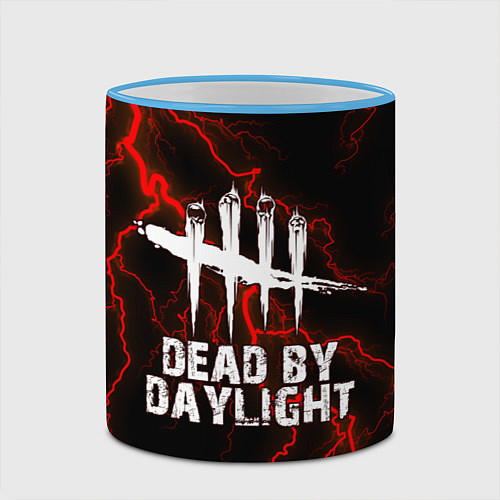 Кружка цветная Dead by Daylight / 3D-Небесно-голубой кант – фото 2