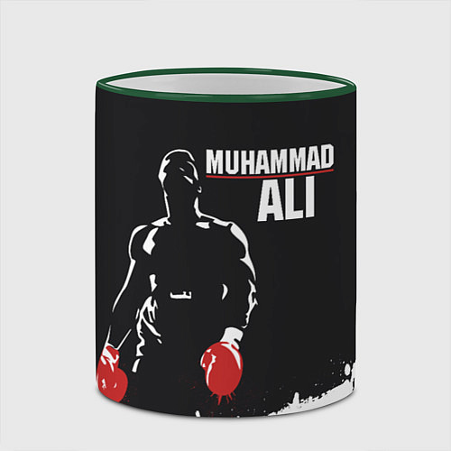 Кружка цветная Muhammad Ali / 3D-Зеленый кант – фото 2