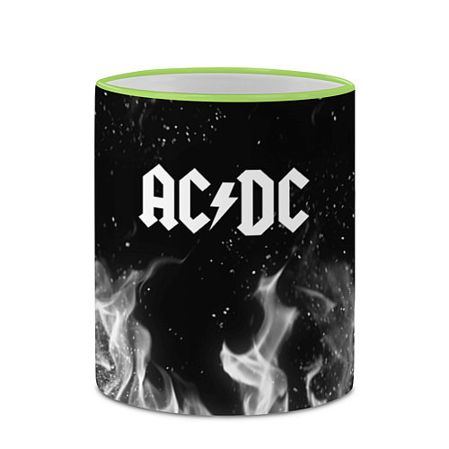 Кружка цветная AC DC / 3D-Светло-зеленый кант – фото 2