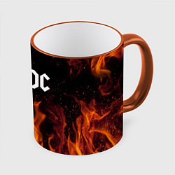 Кружка 3D AC DC, цвет: 3D-оранжевый кант