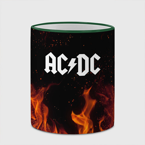 Кружка цветная AC DC / 3D-Зеленый кант – фото 2