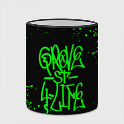 Кружка 3D GROVE STREET GTA, цвет: 3D-черный кант — фото 2