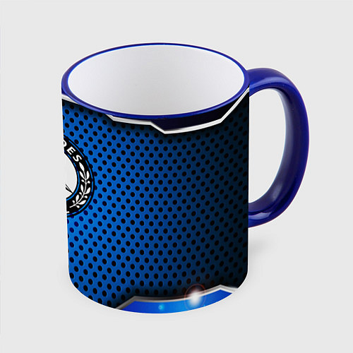 Кружка цветная MERCEDES-BENZ / 3D-Синий кант – фото 1