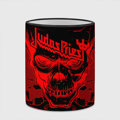 Кружка цветная Judas Priest / 3D-Черный кант – фото 2