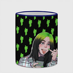 Кружка 3D Billie Eilish, цвет: 3D-синий кант — фото 2