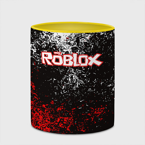 Кружка цветная ROBLOX / 3D-Белый + желтый – фото 2
