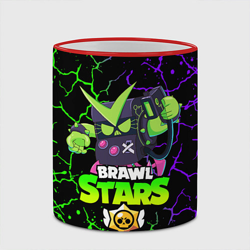 Кружка цветная BRAWL STARS VIRUS 8-BIT / 3D-Красный кант – фото 2