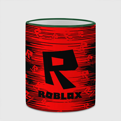 Кружка цветная Roblox / 3D-Зеленый кант – фото 2