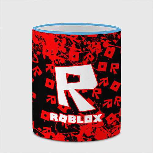 Кружка цветная Roblox / 3D-Небесно-голубой кант – фото 2