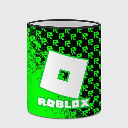 Кружка цветная Roblox / 3D-Черный кант – фото 2