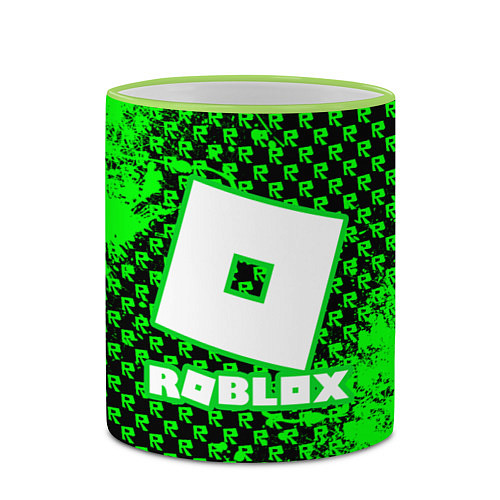 Кружка цветная Roblox / 3D-Светло-зеленый кант – фото 2