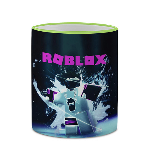 Кружка цветная ROBLOX / 3D-Светло-зеленый кант – фото 2