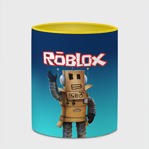 Кружка цветная ROBLOX / 3D-Белый + желтый – фото 2