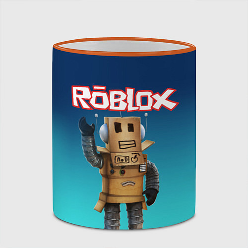 Кружка цветная ROBLOX / 3D-Оранжевый кант – фото 2