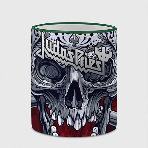 Кружка цветная Judas Priest / 3D-Зеленый кант – фото 2