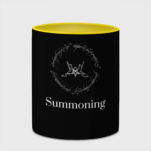 Кружка цветная Summoning / 3D-Белый + желтый – фото 2