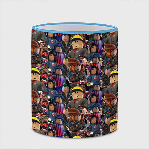 Кружка цветная ROBLOX / 3D-Небесно-голубой кант – фото 2